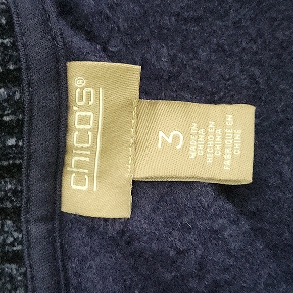 Chico's Navy CoziSoft Envelope Neck Tunic Size XL - Picture 5 of 7